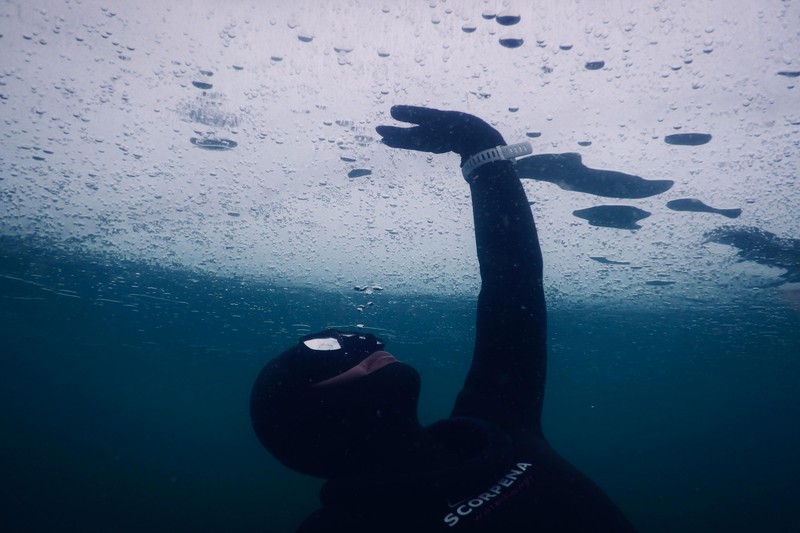Freedive computer display